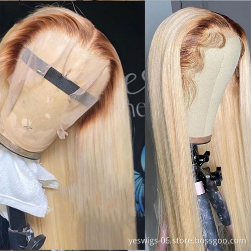 Yeswigs Blonde 1B613 Hd Full Transparent 360 Pre Plucked Lace Frontal Closure Wig Lace Front Wigs Human Hair For Black Women